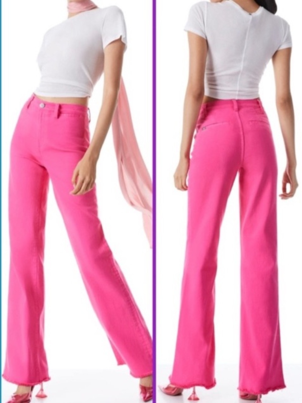 NWT Alice + Olivia High-Waist Flare Jeans